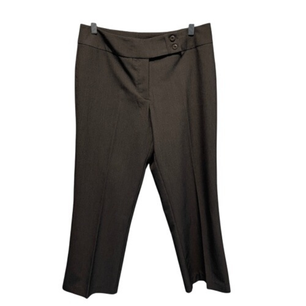 Haggar For Her Gray Straight Leg Dress‎ Pants Size 8P Petite
